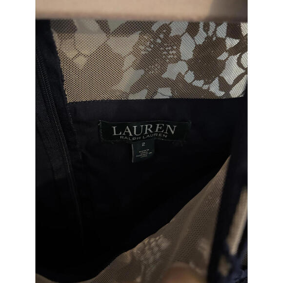 NWT Lauren Ralph Lauren Lace Balloon Sleeve Sheath Dress - Picture 8 of 8